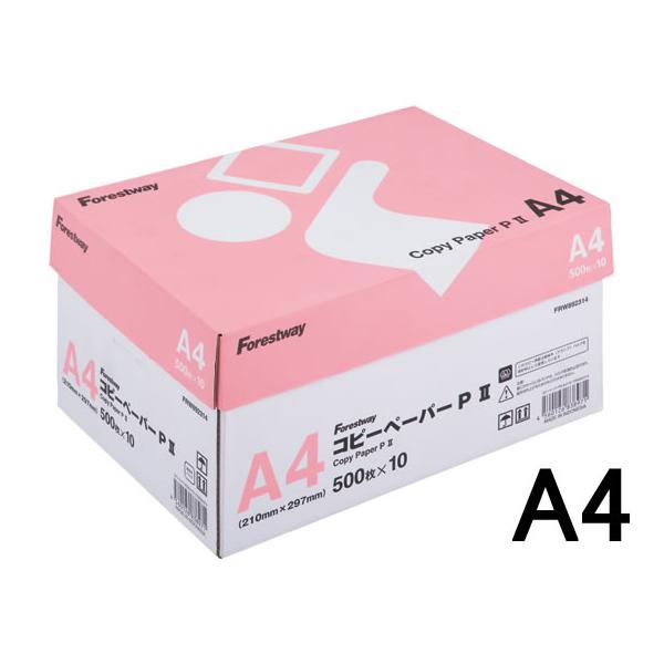 【仕様】●坪量：６４ｇ／ｍ2（四六判換算：５５ｋｇ）●紙厚：９１μｍ●白色度約９４％●サイズ：Ａ４●高白色タイプ●入数：５００枚×１０冊●環境に配慮したＥＣＦ漂白用紙●植林木パルプを使用●多用途に使用できる汎用性と経済性が魅力のコピー用紙で...