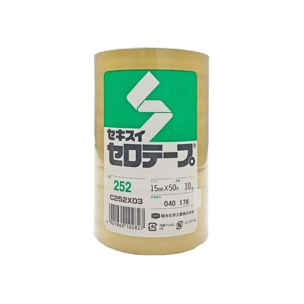 セキスイ セロテープ NO.252 幅15mm×50m 10巻 C252×03