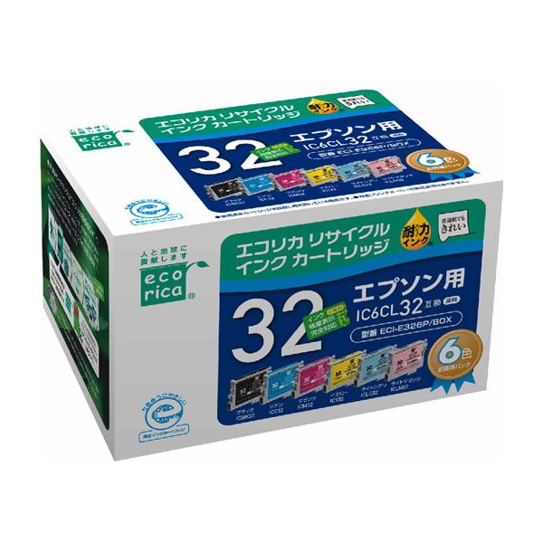 エコリカ エプソン用リサイクルインクカートリッジIC6CL32 エプソン