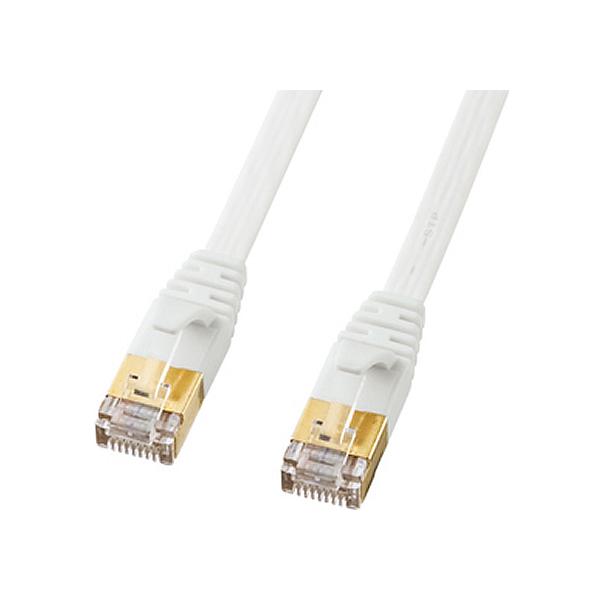 �y�����񂹁z�T�����T�v���C CAT7�E���g���t���b�gLAN�P�[�u�� 1m �z���C�g KB-FLU7-01W �k�`�m�P�[�u���J�e�S���[�V �k�`�m�P�[�u�� �P�[�u�� �d���^�b�v