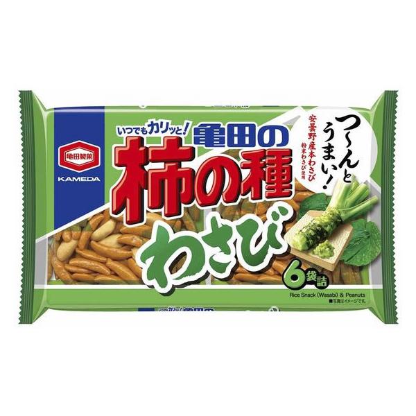 他サイト： 亀田製菓 亀田の柿の種 わさび 6袋の商品画像