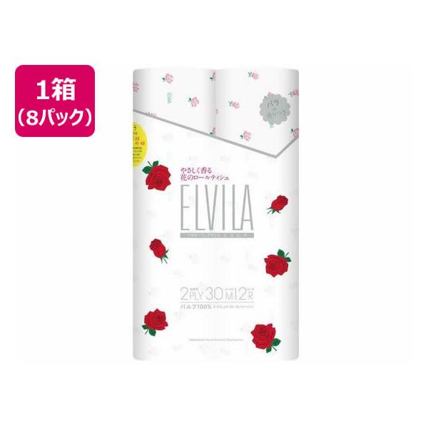 【商品説明】赤いバラが目印の大人気シリーズです。エルビラ「バラ」の香りは、やさしいナチュラルフレグランス。バラの香りがトイレ空間を演出します。上品なバラのプリント模様つき。フレッシュパルプ１００％製品です。【仕様】●長さ：３０ｍ●紙幅：１１...