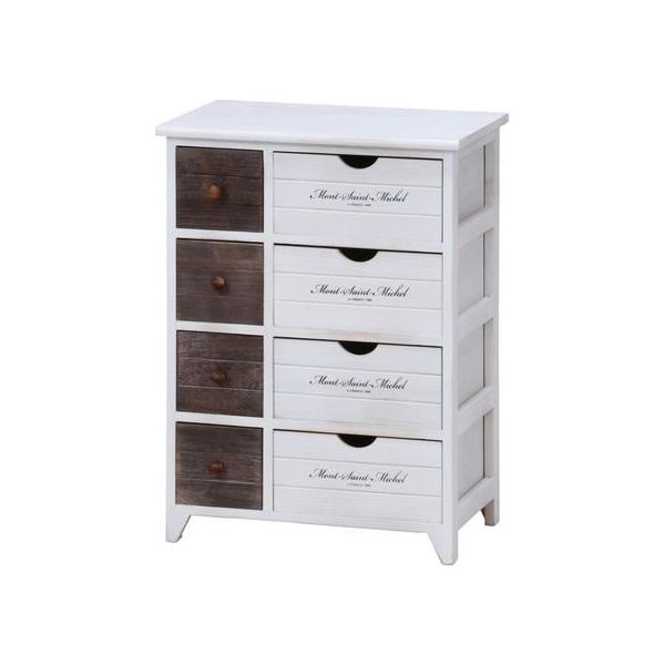 【商品説明】ホワイトウォッシュで仕上げたアンティークフレンチを思わせるおしゃれなデザイン。　ブラウンカラーもアクセントに。　引き出し内寸２７×２５．５×１２．５ｃｍのボックスは深さもあるので、用途に応じてたっぷり収納できます。　引き出し内寸...