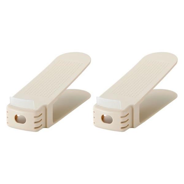 他サイト： 【お取り寄せ】ライクイット サッと取り出しくつホルダーローファー2個組 ベージュの商品画像