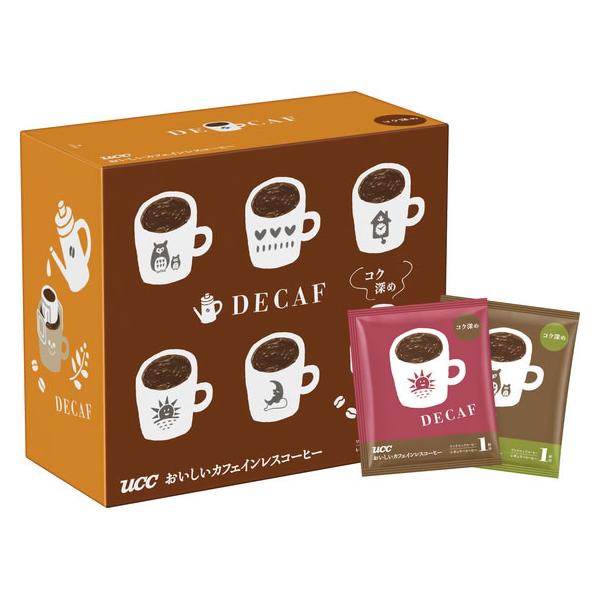 UCC上島珈琲 おいしいカフェインレスコーヒー ワンドリップコーヒー コク深め 50P 352090
