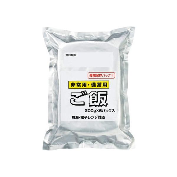 他サイト： 越後製菓 非常用・備蓄用ごはん（白飯） 200g×6パック 食品 飲料 備蓄 常備品 防災の商品画像