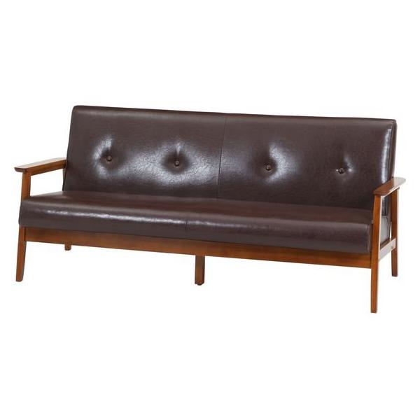 【商品説明】フレームが細く圧迫感を感じさせません。　スッキリとしたデザインでシックなお部屋を演出します。　幅１６５×奥行７０ｃｍで大人３人でもゆったりと座れます。　また、一人で横になってリラックスもできます。　ひじ掛けがあるので立ち座りもし...