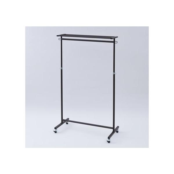 他サイト： 【お取り寄せ】YAMAZEN ハンガーラック 上棚付き ダークブラウン DDSH-SUT(DBR) ポールハンガー パイプハンガー 衣料収納の商品画像