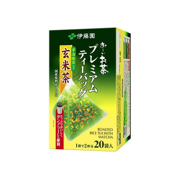 他サイト： 伊藤園 お〜いお茶 プレミアムティーバッグ 抹茶入り 玄米茶 20袋 ティーバッグ 玄米茶 お茶 飲料の商品画像