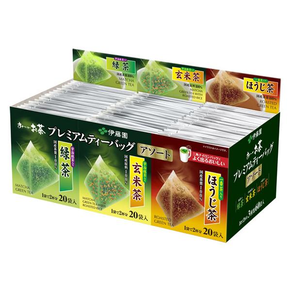 他サイト： 伊藤園 お〜いお茶 プレミアムティーバッグ アソート 60袋 お茶 飲料の商品画像