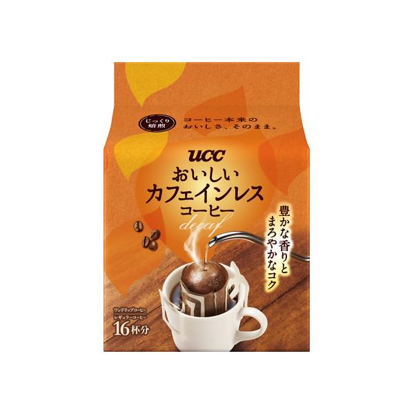 UCC上島珈琲 おいしいカフェインレスコーヒー ワンドリップコーヒー 16杯 ＵＣＣ ドリップコーヒー コーヒー 飲料