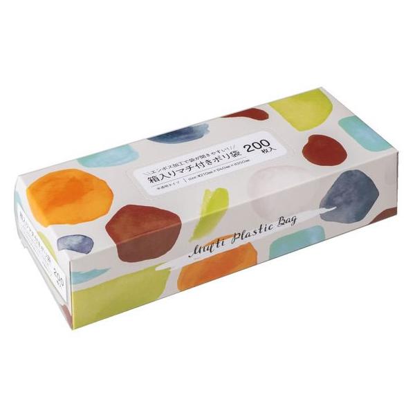 他サイト： ネクスタ 箱入マチ付ポリ袋 半透明 200枚入の商品画像