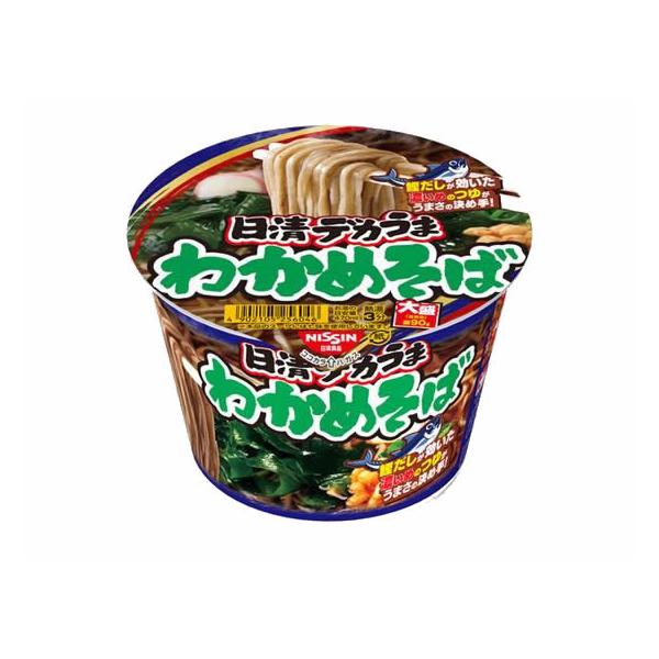 【商品説明】鰹だしをきかせた濃いめのつゆがうまさの決め手！のわかめそば。麺はのどごしの良いまっすぐなそば。大盛り麺９０ｇで食べ応え抜群。具材はわかめ、カマボコ、揚げ玉、ネギ。【仕様】●注文単位：１個