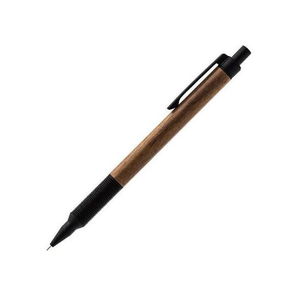 【商品説明】金属と天然木の対比が美しいシャープペンシル。安定した筆記ができる低重心設計。ガイドパイプ３ｍｍの一般筆記用。滑りにくいスパイラル状グリップ。【仕様】●サイズ：Ｗ１３６．６×Ｈ８．４ｍｍ●芯径：０．５ｍｍ●材質：ウォールナット