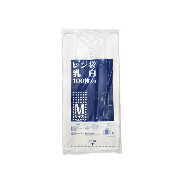 他サイト： 伊藤忠 レジ袋 乳白 M 100枚 IRLM-WM  レジ袋 乳白色の商品画像