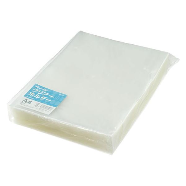 【仕様】郵送時の書類保護や社内の資料提出に。　●色：クリア●サイズ：Ａ４タテ●外寸法：縦３１０×横２２０ｍｍ●シート厚：０．１８ｍｍ●材質：ポリプロピレン●注文単位：１パック（１００枚）　※ポリプロピレン（ＰＰ製）のクリアホルダー・プレゼン...