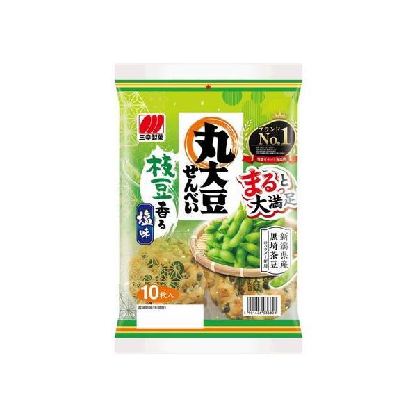 他サイト： 三幸製菓 丸大豆せんべい 枝豆香る塩味 10枚 煎餅 おかき お菓子の商品画像