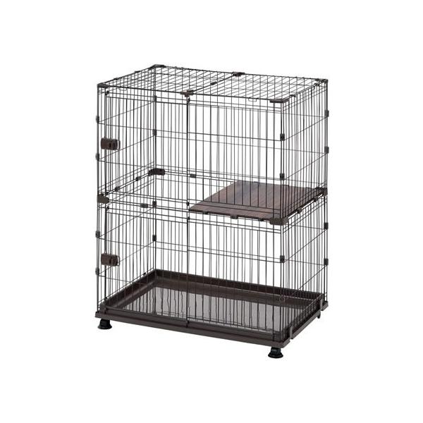 他サイト： 【メーカー直送】アイリスオーヤマ コンビネーションサークル 93×65×122 ウォールナット【代引不可】【お客様組立】の商品画像