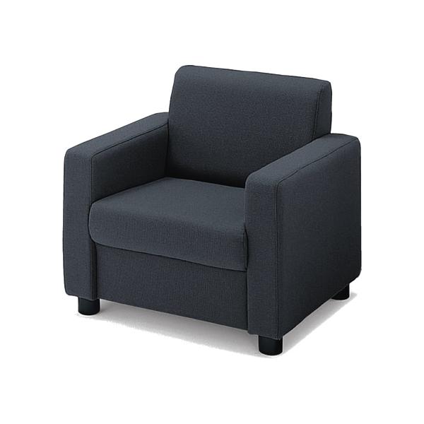 【仕様】素材感のあるシンプルな布張り応接イス。別売り応接テーブルとセットで使用できます。　●外寸法：幅７６０×奥行６８０×高さ６９０ｍｍ●座面寸法：幅５２０×奥行４９０ｍｍ●座面高さ：３８０ｍｍ●肘高さ：５１５ｍｍ●材質：張地／布、中身／ウ...