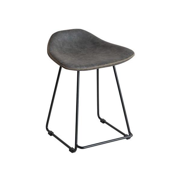 【商品説明】存在感のあるデザインで置いてあるだけでおしゃれなお部屋を演出します。【仕様】●カラー：ダークグレー　●商品サイズ：Ｗ４３×Ｄ４１×Ｈ５４　ＳＨ４５　●製品重量：４ｋｇ　●主材質：合成皮革（ＰＵ）、ウレタン、スチール（粉体塗装）　...