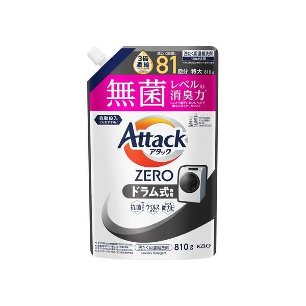 アタック KAO アタックZERO ドラム式専用 つめかえ用 810g 液体タイプ