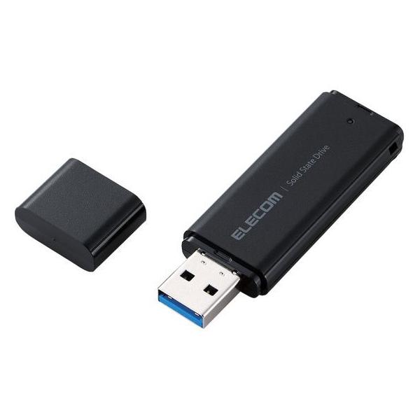 【新品】ELECOM 外付けSSD 500GB ESD-EMC0500GBK ELECOM（エレコム） 外付けSSD 500GB キャップ式 ブラック ESD