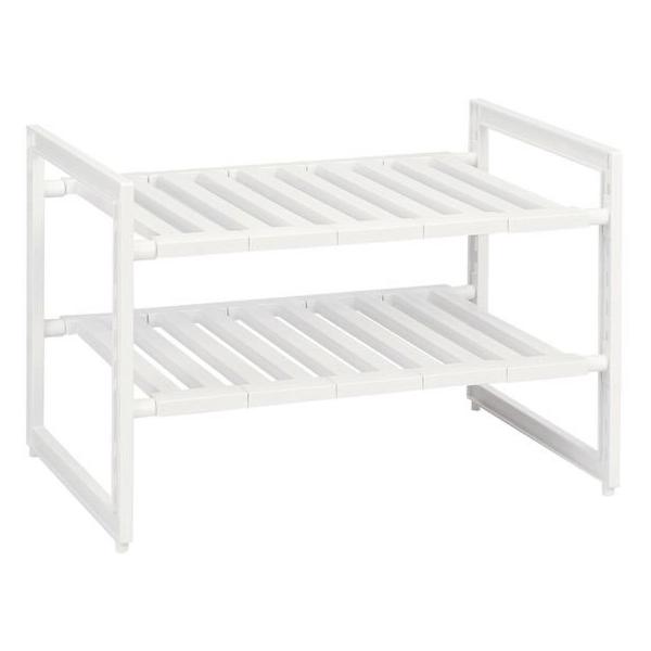 他サイト： 【お取り寄せ】パール金属 アレンジフリー シンク下スペースラック 2段ワイド H-5799 棚 台 ラック メッシュ ワゴン 収納 厨房 キッチン テーブルの商品画像