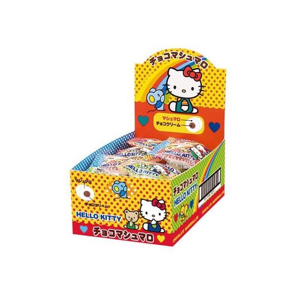 【商品説明】ハローキティをパッケージに使用した、チョコクリーム入りマシュマロです。なめらかに美味しく仕上げたチョコクリームを、ふわふわのマシュマロで包みました。便利な個包装タイプです。個包装にはキティちゃんのかわいい４種の絵柄を使用していま...
