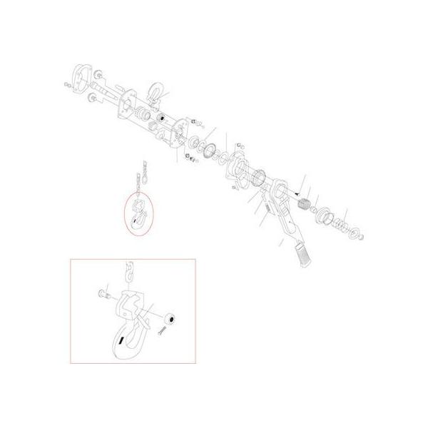 キトーレバーブロックl5形 Lb010用部品 フックラッチ組