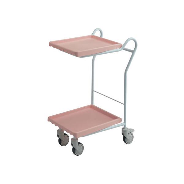 【仕様】２段タイプと３段タイプを一緒にスタッキングすることができます。　トレーは角がなく、拭き取りしやすい形状です。取り外して洗浄も可能です。デザイン性・清音性に優れたダブルロック機構の大型キャスターを採用。安定した走行が可能です。　●外寸...