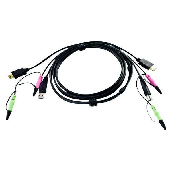 y񂹁zATEN USB HDMI KVM P[u 1.8m 2L-7D02UH ֘Ai obpP[u P[u d^bv zp[c Ɠd