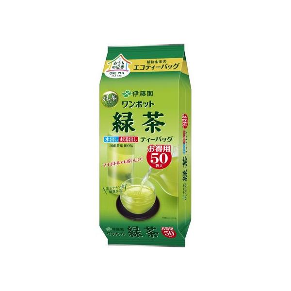 他サイト： 伊藤園 ワンポット エコティーバッグ緑茶 50袋 ティーバッグ 緑茶 お茶 飲料の商品画像