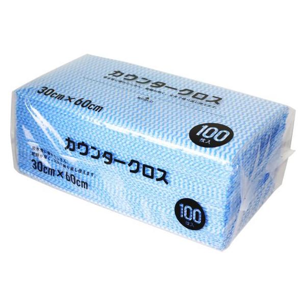 他サイト： 【お取り寄せ】大和物産 カウンタークロス 60×30cm 100枚入 ブルーの商品画像