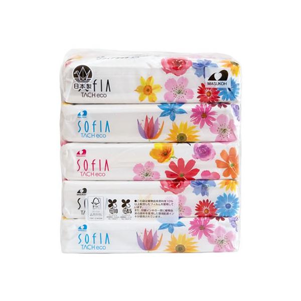 【商品説明】ボックスタイプに比べ省スペース省資源のソフトパックティシュです。フィルム包材はバイオマス原料を使用した、環境側面にも配慮したエコ商品となります。【仕様】●シートサイズ：２００×１８５ｍｍ●材質：再生紙●入数：１５０組（３００枚）...