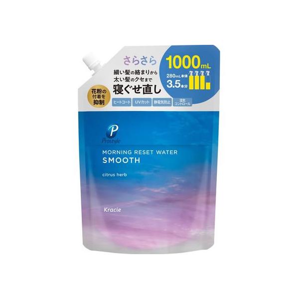 他サイト： クラシエ プロスタイル モーニングリセットウォーター 詰替用 シトラスハーブ1000mL ヘアウォーター ミスト スタイリング ヘアケアの商品画像