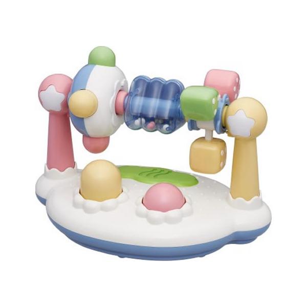 【商品説明】そんな手遊びがしたくなる、赤ちゃんが大好きなクルクル遊びを取り入れた知育玩具です。回すことで、ユニークな音や光りも出て五感を刺激！やさしいカラー、ユニークサウンドで赤ちゃん夢中！【仕様】●対象年齢：１０か月以上●電池：単３×３本...