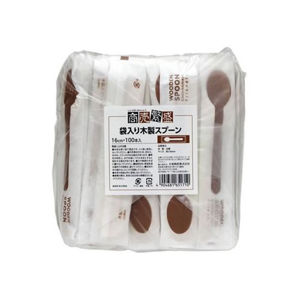 他サイト： 大和物産 木製 紙完封 スプーン 100本 使いきりカトラリー テイクアウト 使いきり食器 キッチン テーブルの商品画像