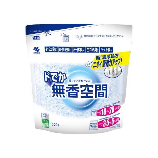 【商品説明】香りを一切使用していない無香タイプの消臭剤です　つめ替用１６００ｇ　各種の消臭作用を持つアミノ酸系消臭成分を配合　透明ビーズが様々な気になるニオイを効果的に消臭します　ニオイの発生源のできるだけ近くでよどんだニオイを感じるところ...