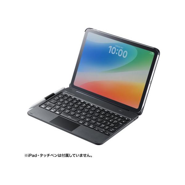 【お取り寄せ】サンワサプライ A16・iPad 第10世代専用ケース付きBluetoothキーボード(タッチパッド内蔵・JIS配列) SKB-BTIPAD5BK