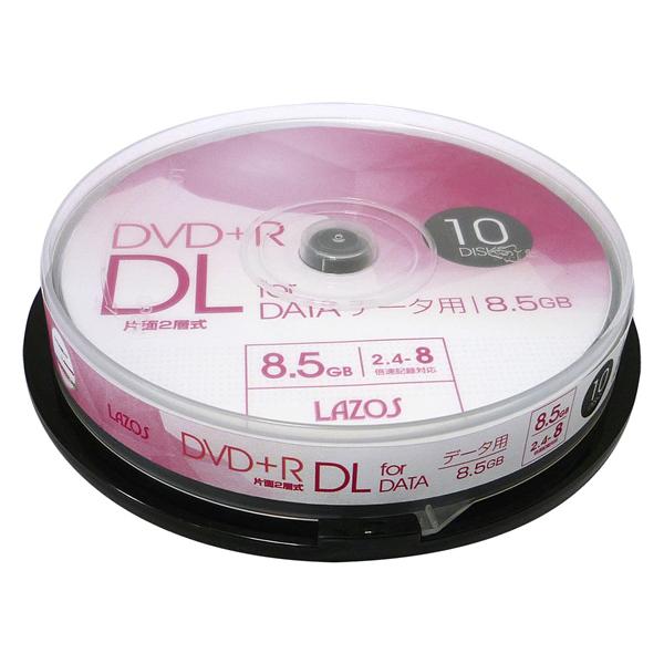 Lazos DVD+R DL f[^p 10 L-DDL10P f[^pcuc f[^pfBA L^fBA [J[h Ɠd