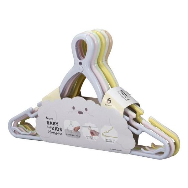 他サイト： 【お取り寄せ】シービージャパン ベビー&amp;キッズキャッチフックハンガー 6本組 プラスチックハンガーの商品画像