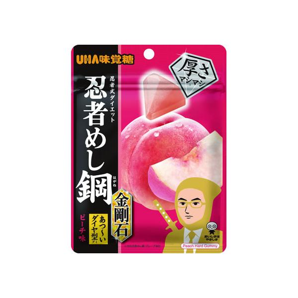 忍者めし UHA味覚糖 忍者めし鋼 金剛石 ピーチ味 グミ 飴 タブレット