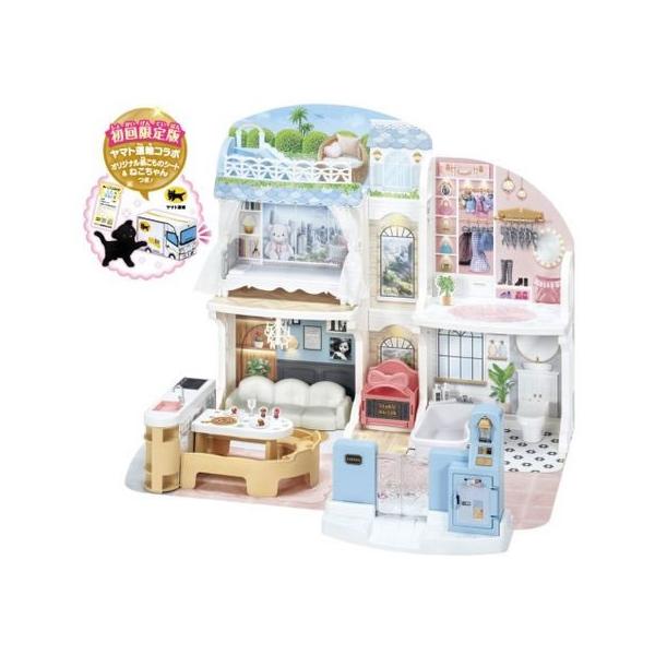 【仕様】●対象年齢：３歳以上●電池：単４×２本（別売り）●パッケージサイズ：６００ｍｍ（幅）４００ｍｍ（高さ）１５０ｍｍ（奥行）●同梱内容：１階床パーツ、２階床パーツ　各２×４、壁パーツ×８、すべり台付きバルコニー×１、バルコニー柵×１、エ...