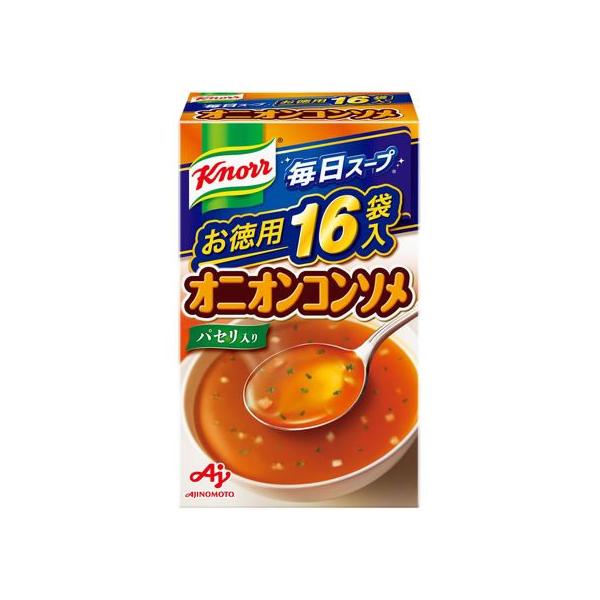 他サイト： 味の素 クノール 毎日スープ オニオンコンソメ 16袋入り  オニオンスープ スープ インスタント レトルト 食品の商品画像