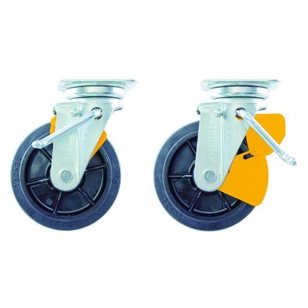 �y�����񂹁zTRUSCO �v���X���i�C�����z�C�[���S���L���X�^�[ ���� ���u���[�L�T�C���v���[�g150�� TWRJB-150LSP �L���X�^�[ ➑� �@�\���� ����