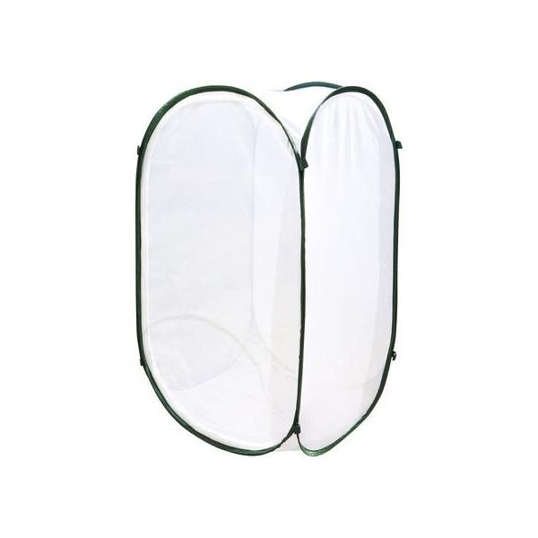 【商品説明】お庭やベランダで育てている野菜やお花を鳥や虫からの被害を防ぎます。　プランターや鉢を中に入れるだけ！本品の上から水やりできます。　中が確認しやすく、光を通す白色のメッシュ。　たたんで小さく収納できます。　本品についているループに...