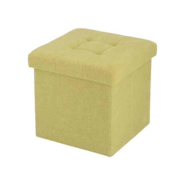 他サイト： 【メーカー直送】不二貿易 収納スツール 30cm ウール調 リーフグリーン 28093【代引不可】【お客様組立】の商品画像