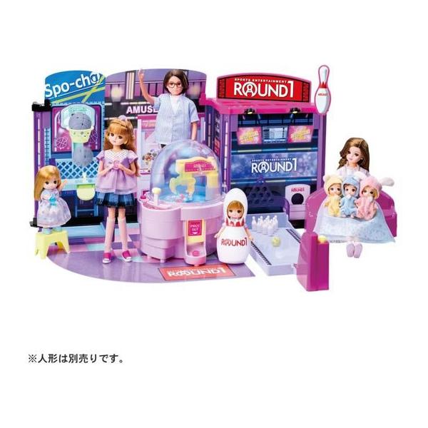 【仕様】●対象年齢：３歳以上　●電池：単３×３本（別売）　●同梱内容：にぎやかイルミクレーン×１、ベンチ×１、ステップ×１、ミキちゃんマキちゃんせんようきぐるみ×１、ボウリングレーン×１、ボウリングピンガイド×１、ボウリングボール×２、スラ...