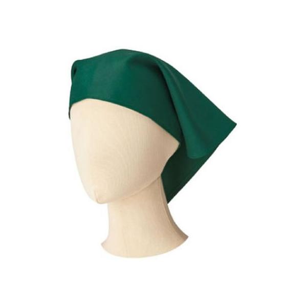 【商品説明】ワンタッチゴム付きで簡単に着脱できるお手軽三角巾。退色防止加工付き。【仕様】●素材：ツイル（ポリエステル１００％）●静電気防止●退色防止●ワンタッチゴム付き