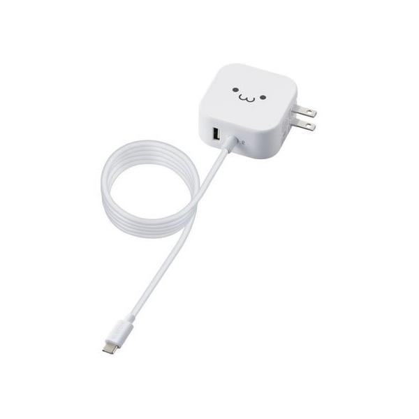 他サイト： エレコム AC充電器 USB Type-C PD 32W 1.5m しろちゃん MPA-ACCP19WF ＡＣ式充電器 バッテリー 充電器 スマホ タブレット関連品の商品画像